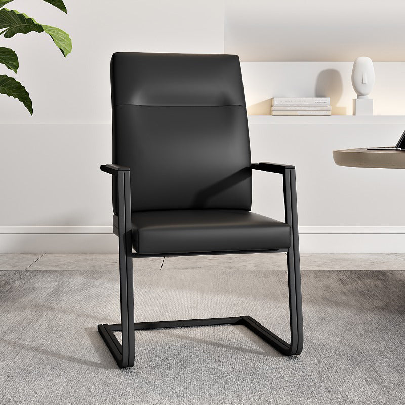 Modern Style Arm Working Chair Faux Leather High Back Office Chair