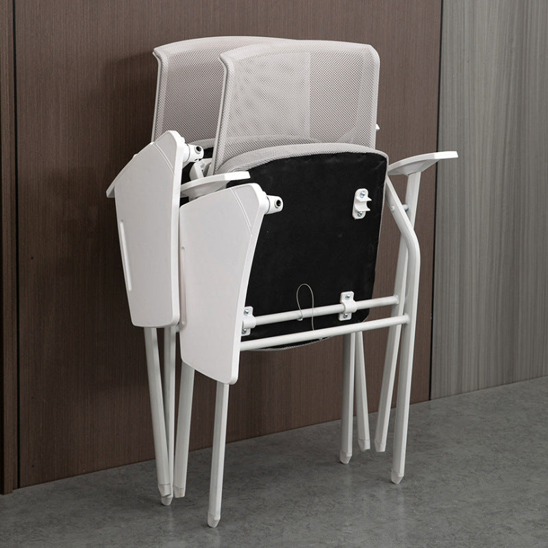 Modern Office Chair with Arms Mid Back Conference Chair with White Frame