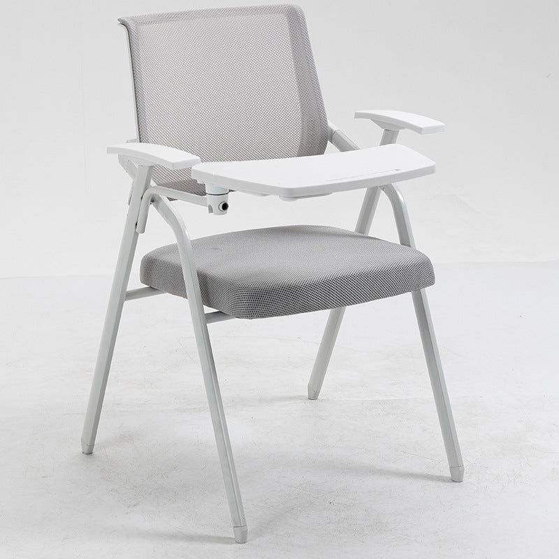 Modern Office Chair with Arms Mid Back Conference Chair with White Frame