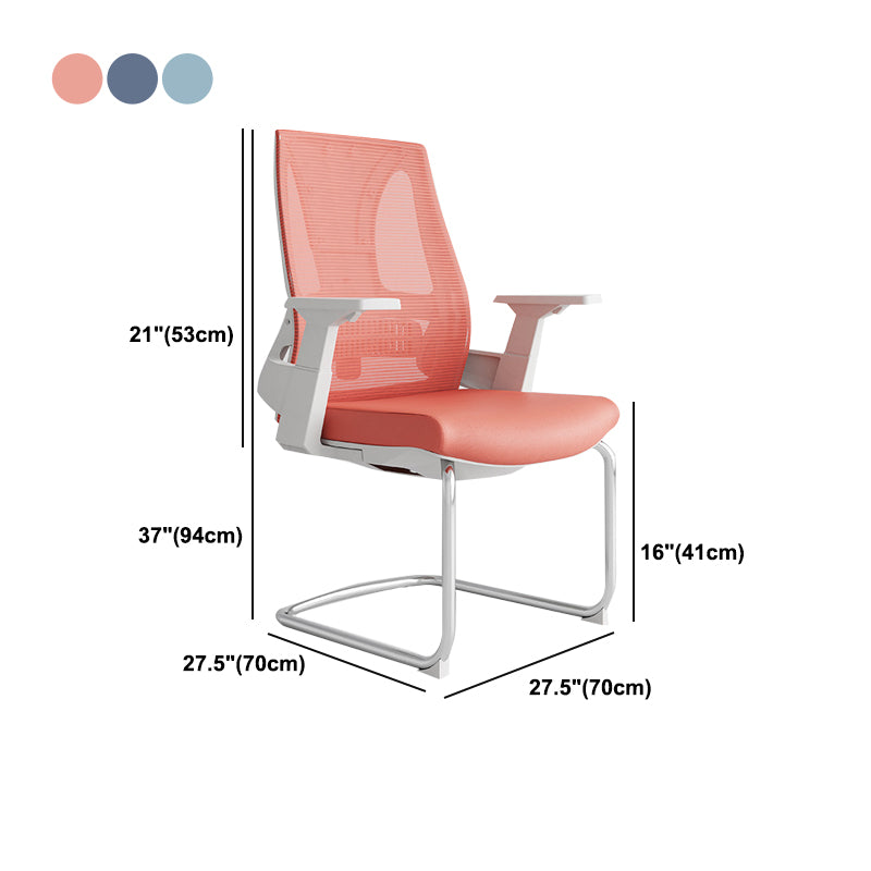 Contemporary Mesh Arm Desk Chair Height-adjustable Office Chair