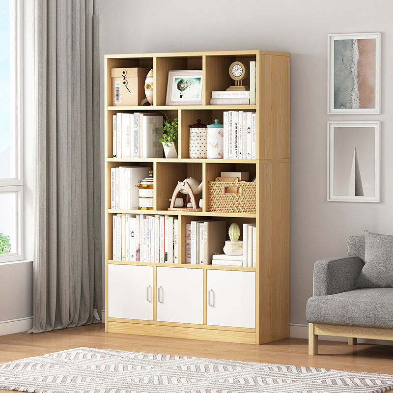 Engineered Wood Shelf Bookcase Modern Bookshelf for Study Room