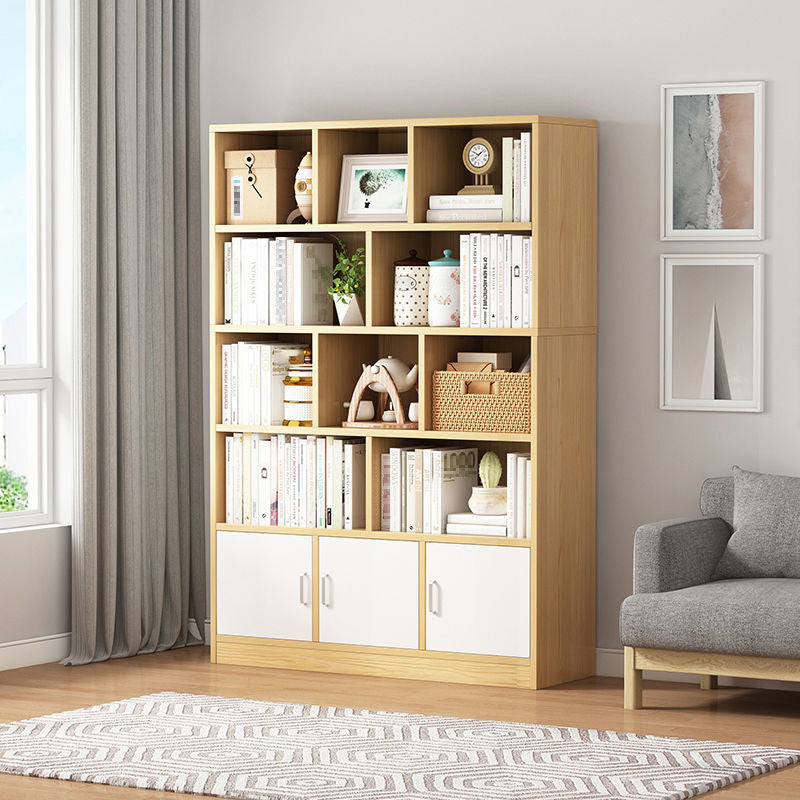 Engineered Wood Shelf Bookcase Modern Bookshelf for Study Room