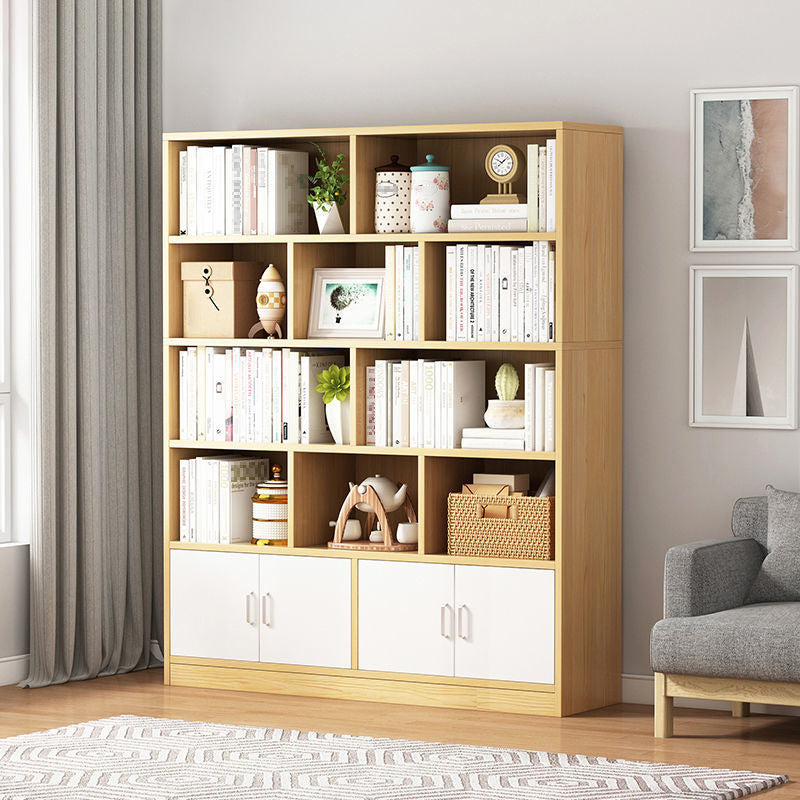 Engineered Wood Shelf Bookcase Modern Bookshelf for Study Room