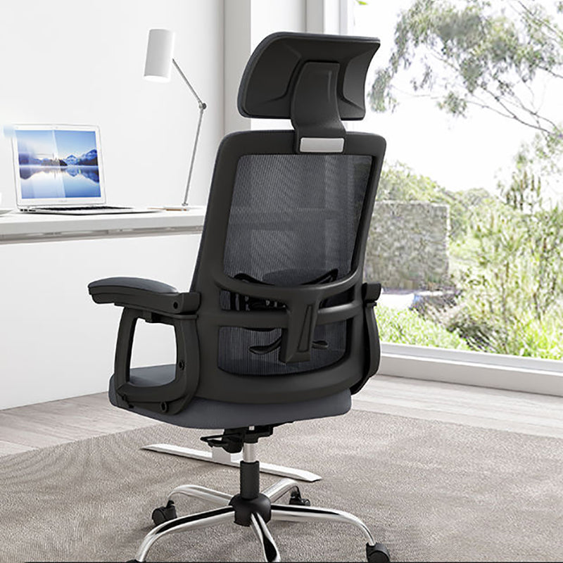 Mesh High Back Office Chair Contemporary Ergonomic Arms Chair with Headrest