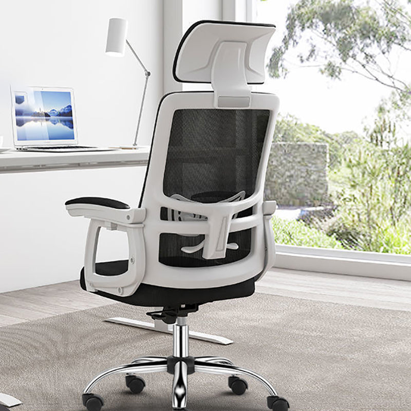 Mesh High Back Office Chair Contemporary Ergonomic Arms Chair with Headrest