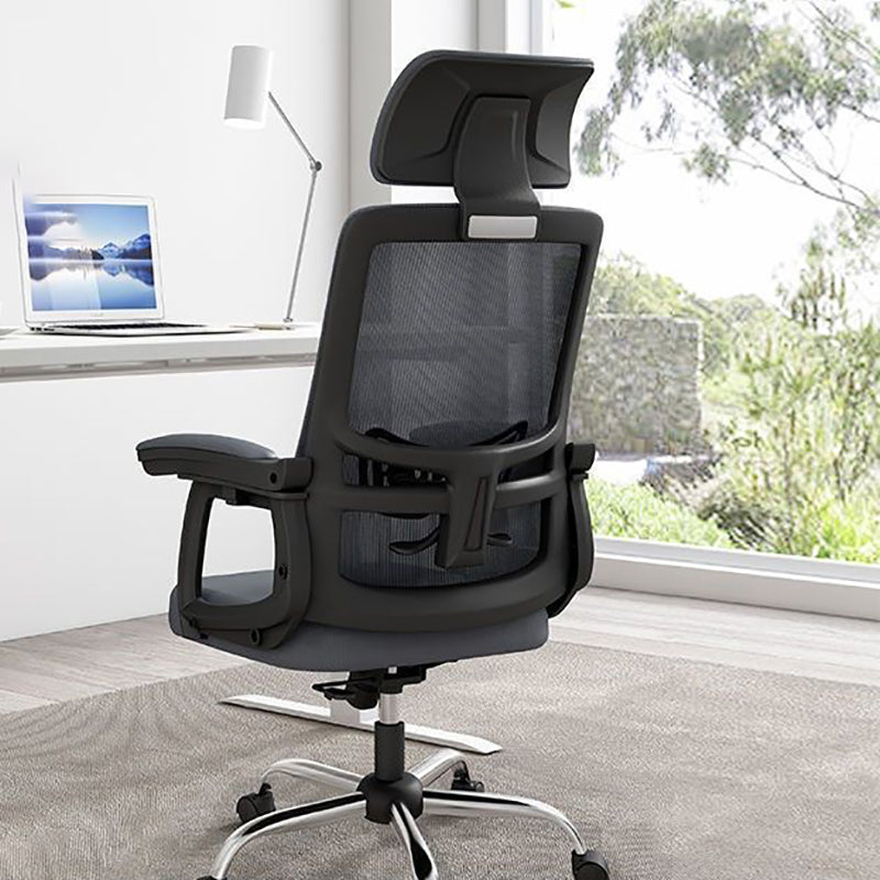 Mesh High Back Office Chair Contemporary Ergonomic Arms Chair with Headrest