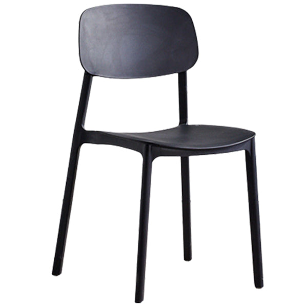 Contemporary Stackable Side Chair Plastic Open Back Dining Side Chair