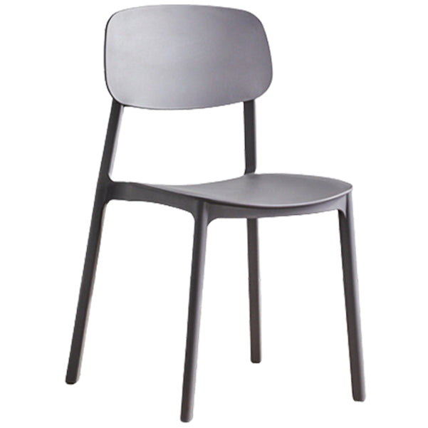 Contemporary Stackable Side Chair Plastic Open Back Dining Side Chair