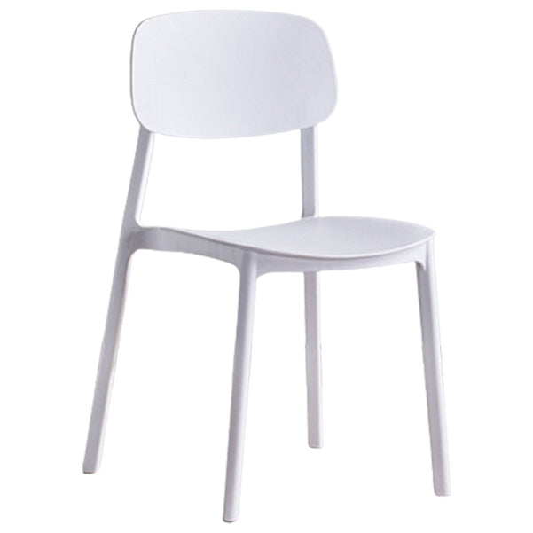 Contemporary Stackable Side Chair Plastic Open Back Dining Side Chair