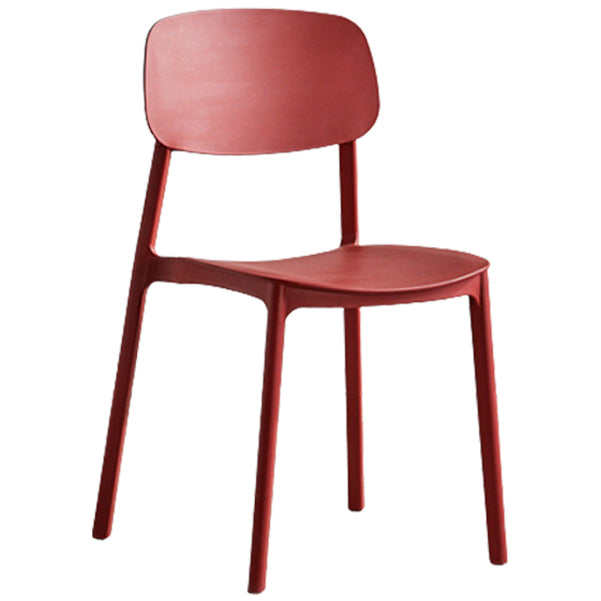 Contemporary Stackable Side Chair Plastic Open Back Dining Side Chair