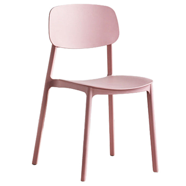 Contemporary Stackable Side Chair Plastic Open Back Dining Side Chair