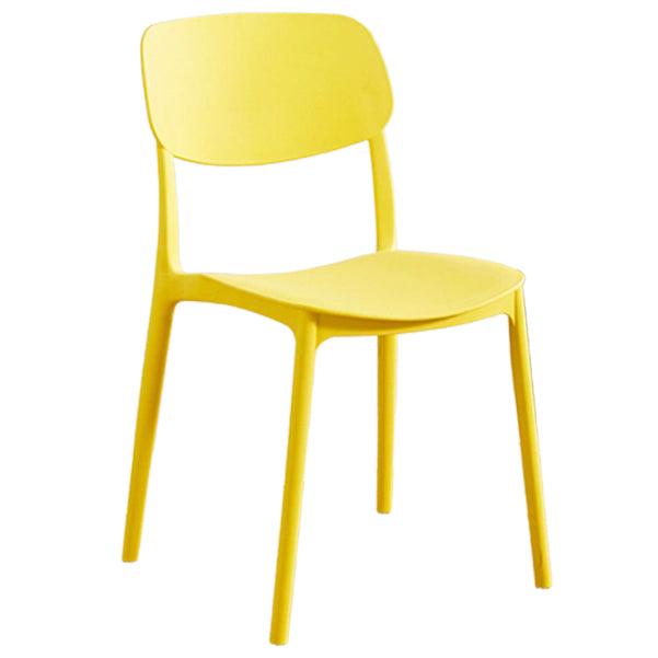 Contemporary Stackable Side Chair Plastic Open Back Dining Side Chair