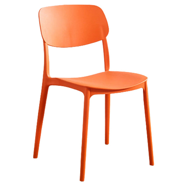 Contemporary Stackable Side Chair Plastic Open Back Dining Side Chair