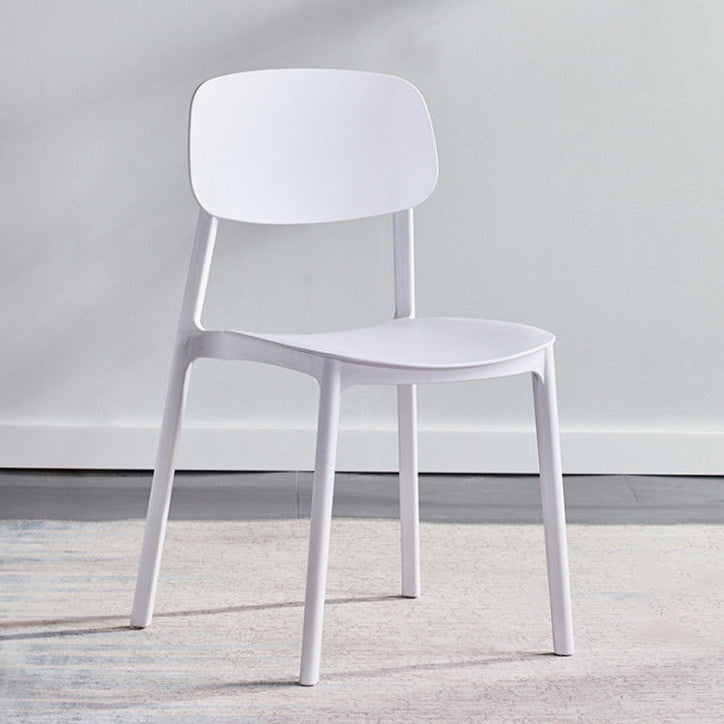 Contemporary Stackable Side Chair Plastic Open Back Dining Side Chair