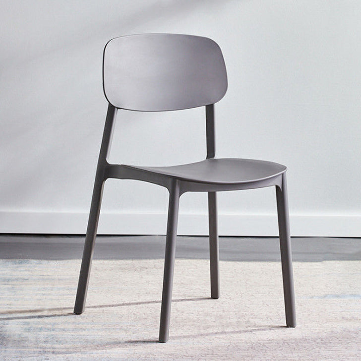 Contemporary Stackable Side Chair Plastic Open Back Dining Side Chair