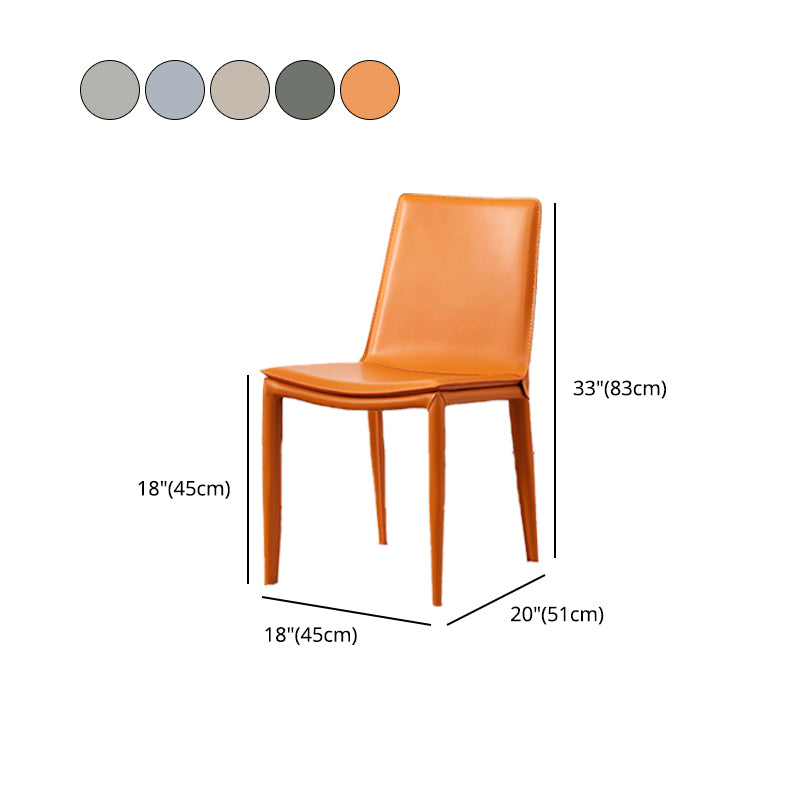 Modern Style Metal Dining Chair Dining Leather Room Chair for Home Use