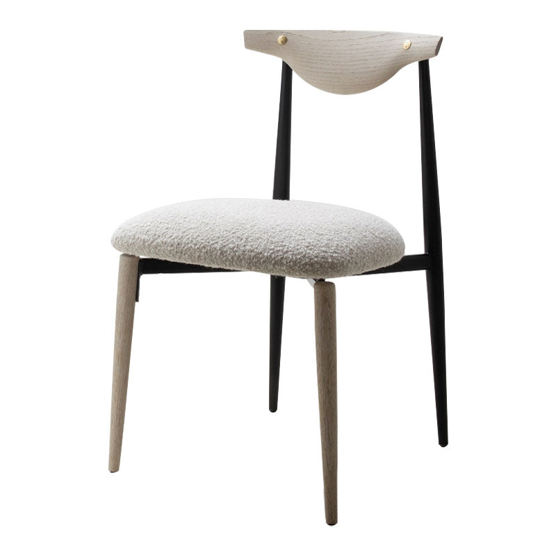 Contemporary Upholstered Side Chairs Armless Open Back Chairs