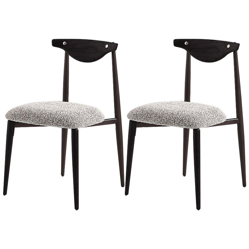 Contemporary Upholstered Side Chairs Armless Open Back Chairs