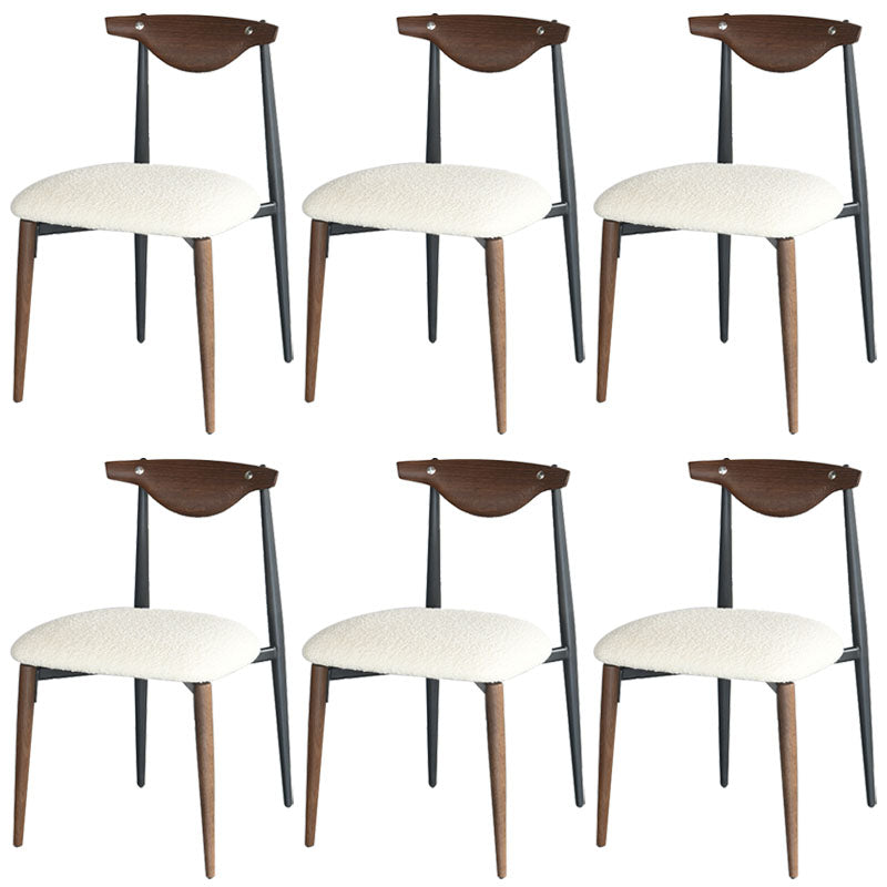 Contemporary Upholstered Side Chairs Armless Open Back Chairs