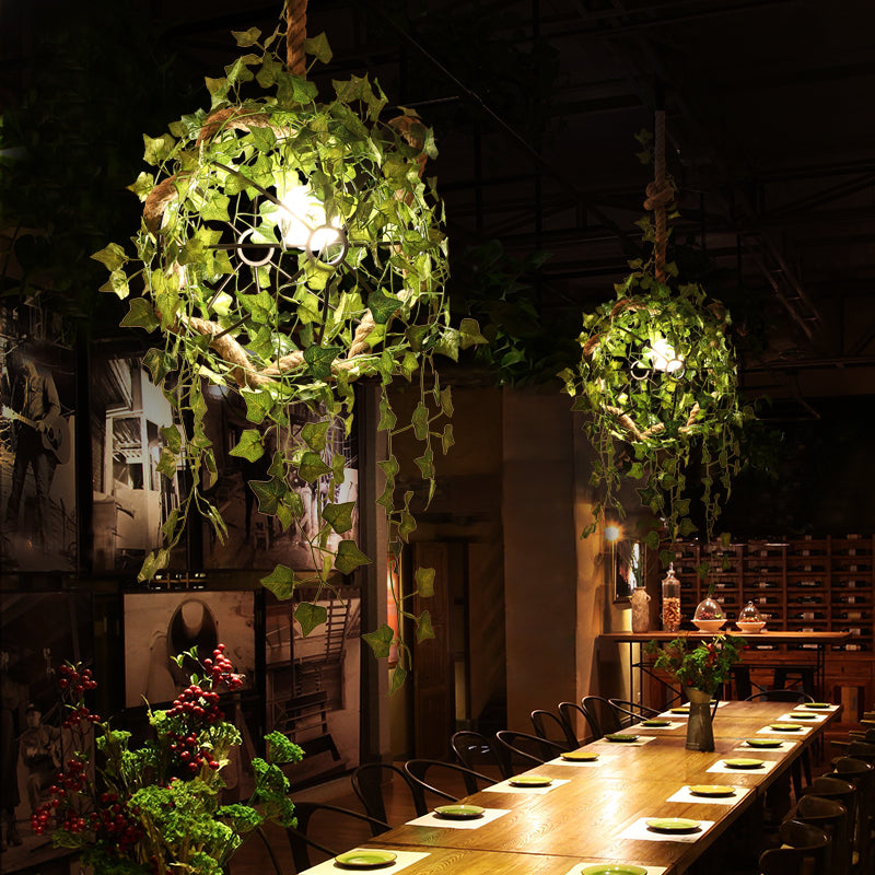 Industrielle Kugelanlage Decke Anhänger 1 Kopf Metall Hanging Leuchte in Schwarz für das Restaurant