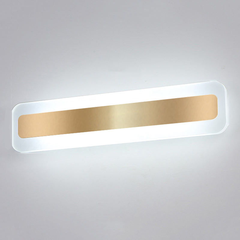 Metal Square Shape Mirror Wall Light Modern 1 Light Mirror Wall Light Sconces in Gold