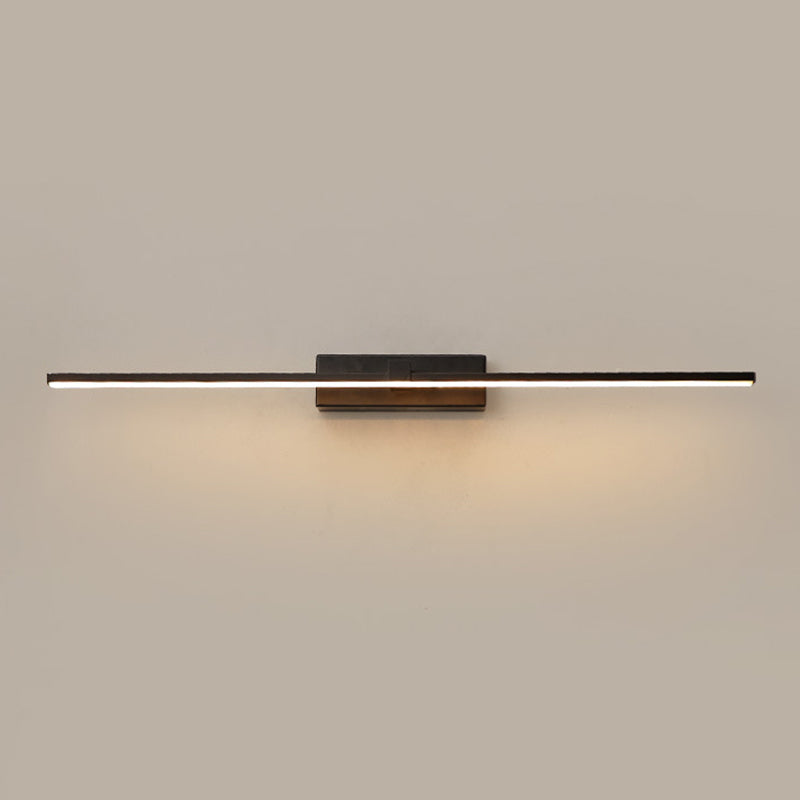 Metal Linear Shape Mirror Wall Light Modern Style 1 Light Mirror Wall Light Sconce