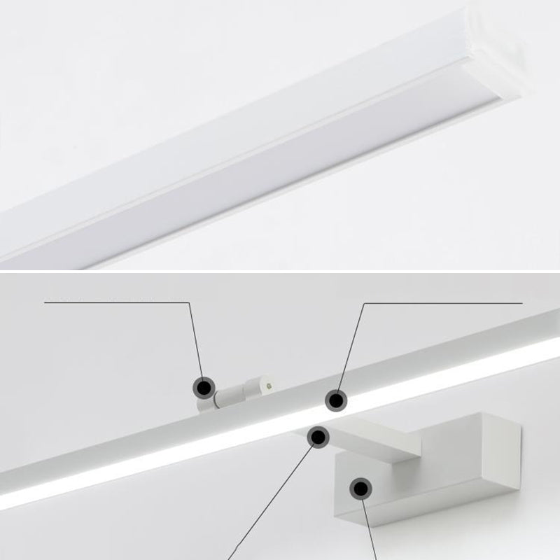 Minimalist Style Aluminum Vanity Mirror Light Rectangle Shape LED Vanity Lamp for Bedroom