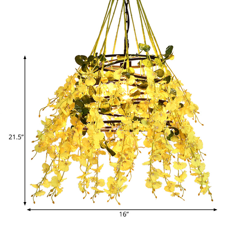 Schwarz 1 Glühbirnen -Drop -Anhänger Industrial Metall Blossom LED Hängende Deckenleuchte für das Restaurant