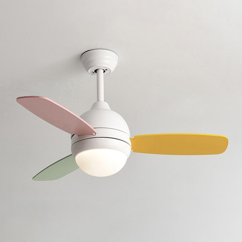 1-Light Ceiling Fan Lighting Modern Style Metal Ceiling Fan Lighting for Children's Room