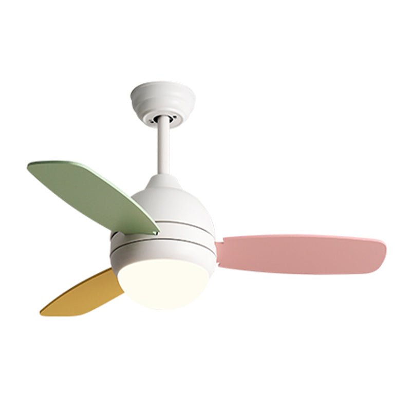 1-Light Ceiling Fan Lighting Modern Style Metal Ceiling Fan Lighting for Children's Room