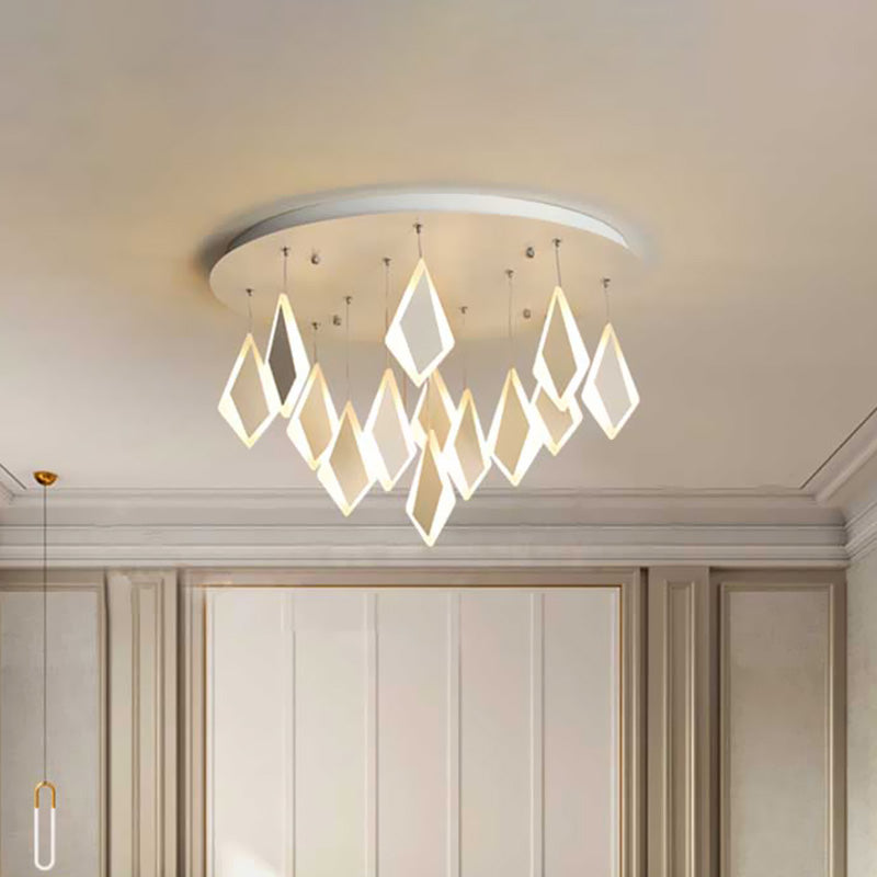 LED Acrylique Acrylique Vapeur Lumière Contemporaine 19 "/27" /31.5 " Large Bedroom Ceiling Light Fixture in Warm / White Light