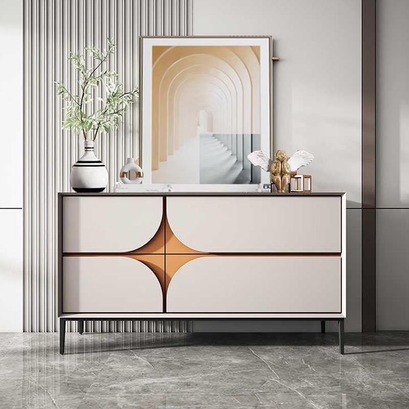 Glam Style Sideboard Wooden Dining Sideboard with Drawers for Living Room