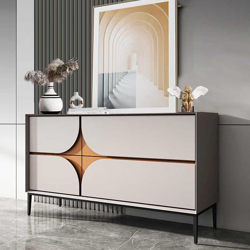 Glam Style Sideboard Wooden Dining Sideboard with Drawers for Living Room