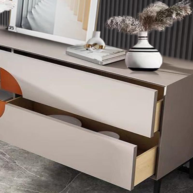 Glam Style Sideboard Wooden Dining Sideboard with Drawers for Living Room