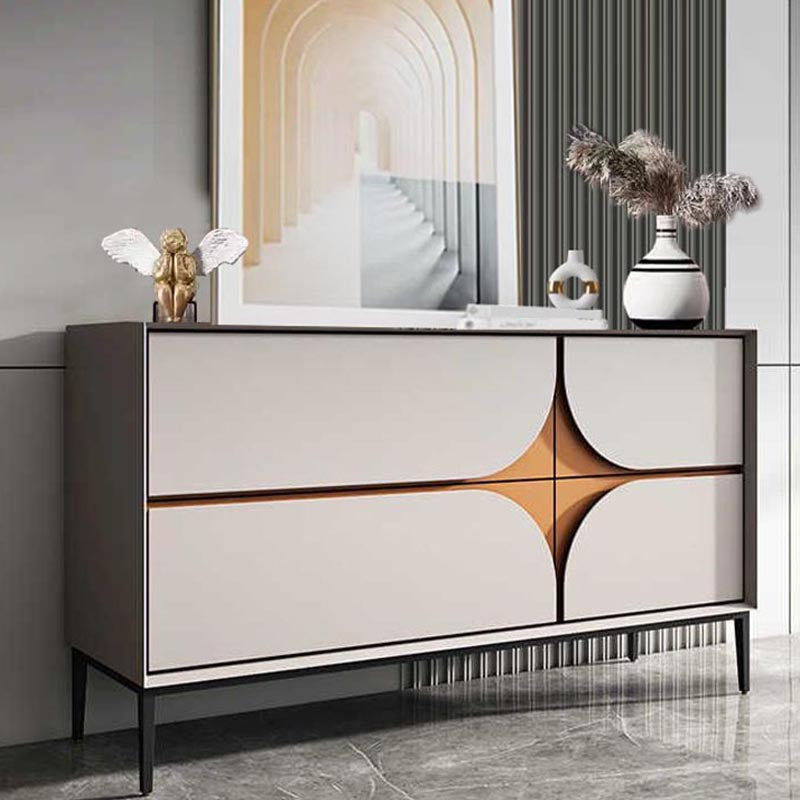 Glam Style Sideboard Wooden Dining Sideboard with Drawers for Living Room