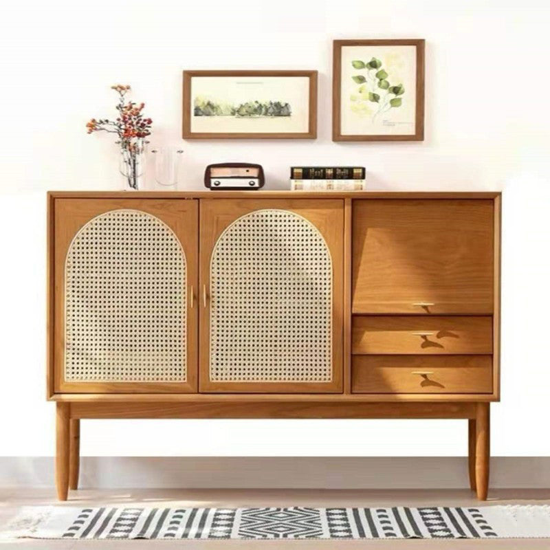 Wooden Storage Cabinet Luxury Style Sideboard with Drawers and Doors