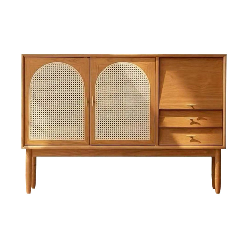 Wooden Storage Cabinet Luxury Style Sideboard with Drawers and Doors