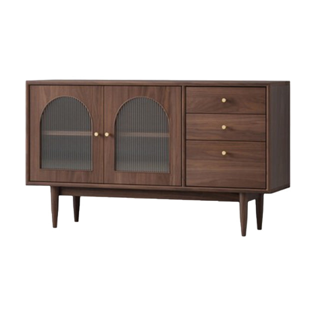 Wooden Storage Cabinet Luxury Style Sideboard with Drawers and Doors