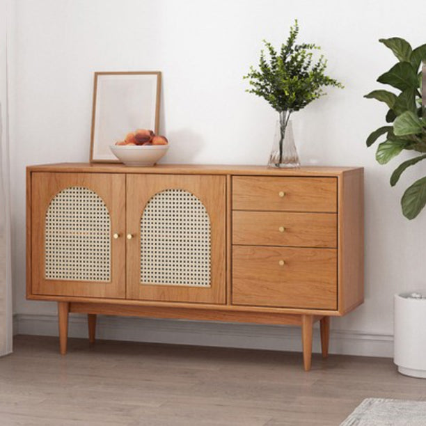 Wooden Storage Cabinet Luxury Style Sideboard with Drawers and Doors