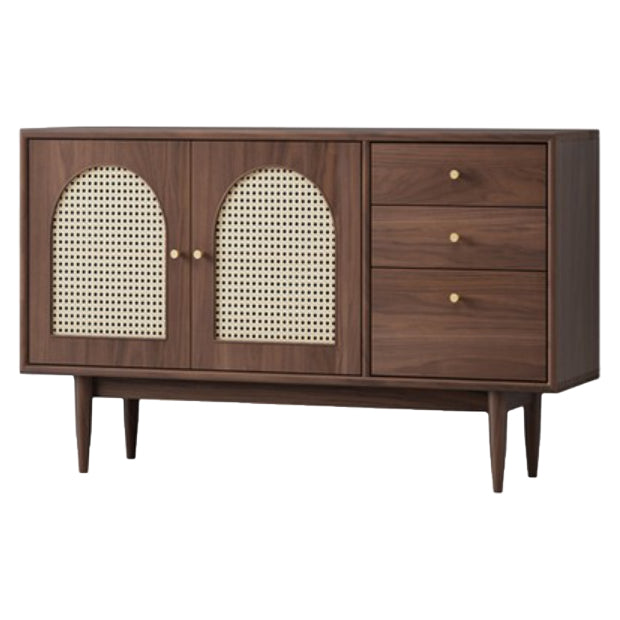 Wooden Storage Cabinet Luxury Style Sideboard with Drawers and Doors