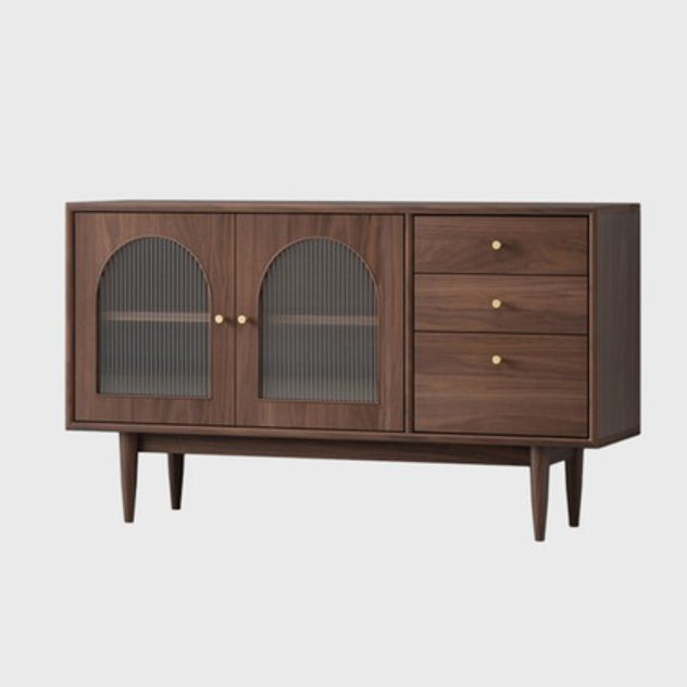 Wooden Storage Cabinet Luxury Style Sideboard with Drawers and Doors