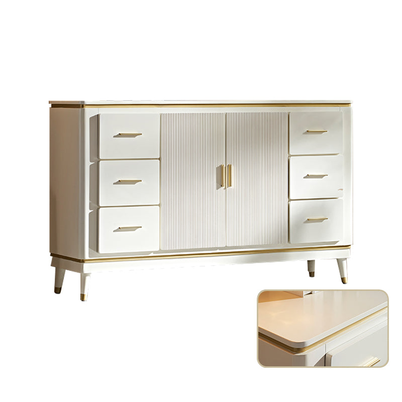 Glam Style Sideboard Wooden Dining Sideboard with Doors for Living Room