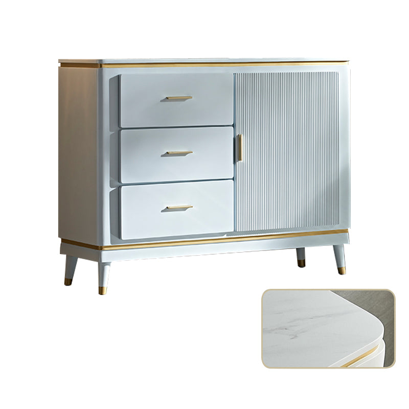 Glam Style Sideboard Wooden Dining Sideboard with Doors for Living Room