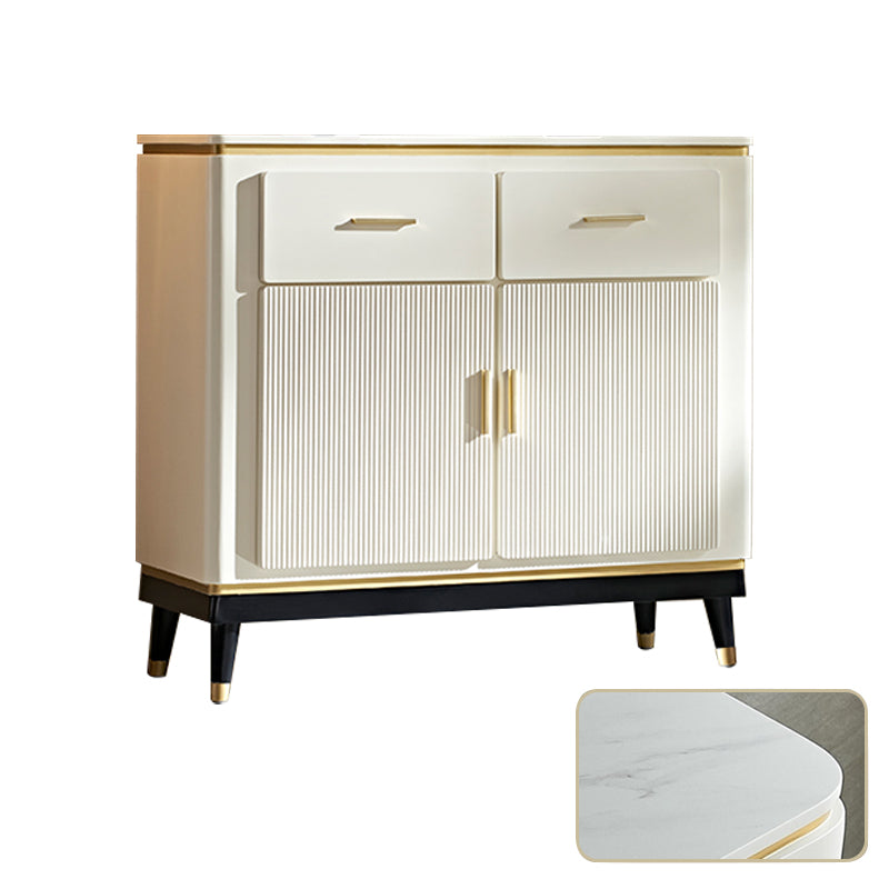 Glam Style Sideboard Wooden Dining Sideboard with Doors for Living Room