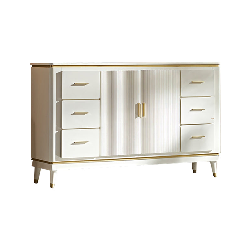 Glam Style Sideboard Wooden Dining Sideboard with Doors for Living Room