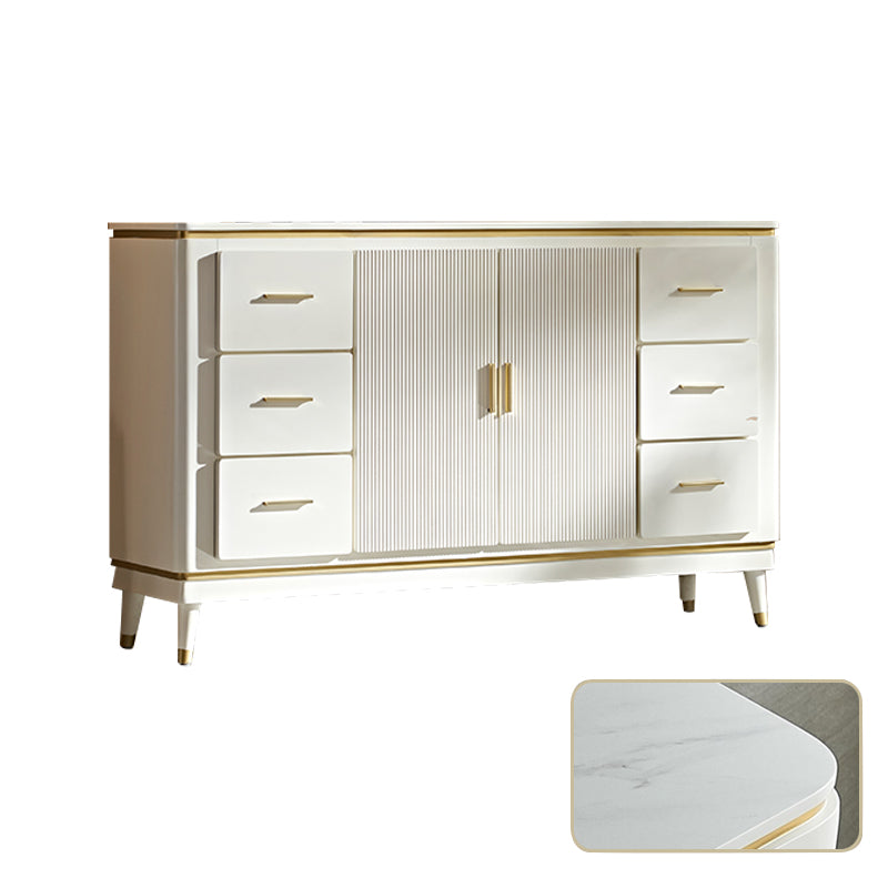 Glam Style Sideboard Wooden Dining Sideboard with Doors for Living Room