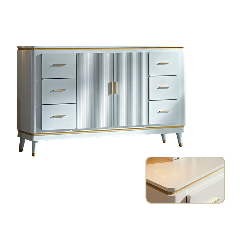 Glam Style Sideboard Wooden Dining Sideboard with Doors for Living Room