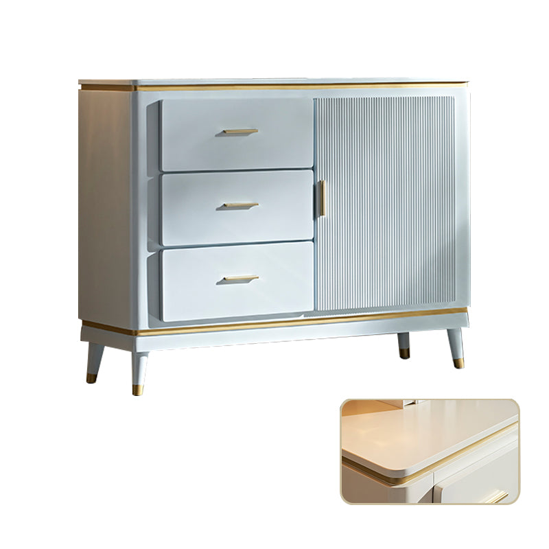 Glam Style Sideboard Wooden Dining Sideboard with Doors for Living Room