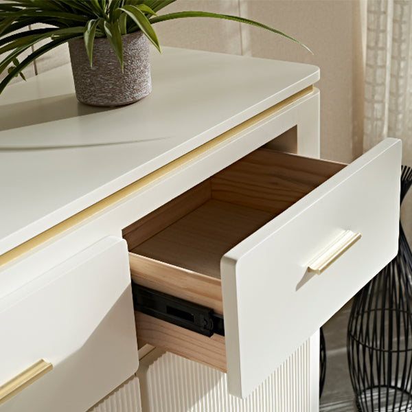 Glam Style Sideboard Wooden Dining Sideboard with Doors for Living Room