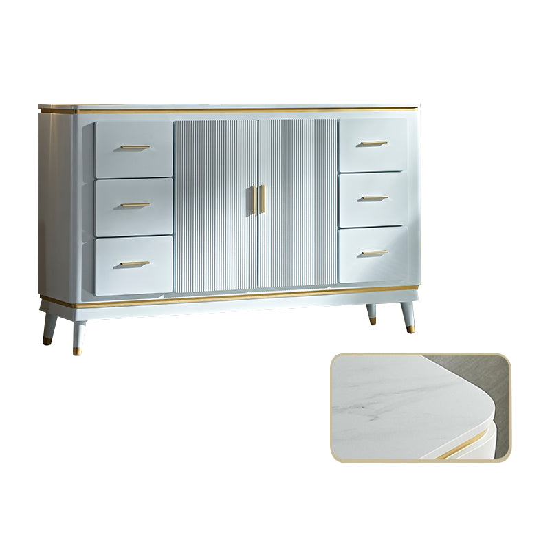 Glam Style Sideboard Wooden Dining Sideboard with Doors for Living Room